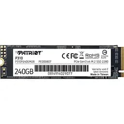 SSD накопитель Patriot P310 240 GB (P310P240GM28) [151757]