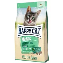 Сухой корм для взрослых котов Happy Cat Minkas Perfect Mix с птицей, ягненком и рыбой 4 кг (70415)