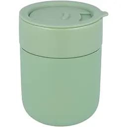 Кавові чашки 295 мл з кришками OldBro Cute Travel Mugs з захисним силіконовим чохлом Olive
