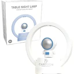 Дитяча настільна лампа Космонавт біла (268F)