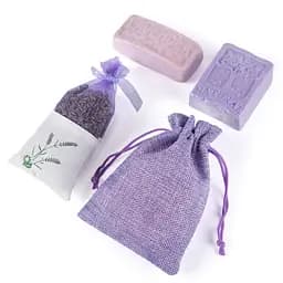 Подарочный набор "Лаванда": Мыло + саше + бомбочка для ванны романтичный подарок для девушки жене маме на день рождения (1042-02)