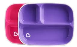 Набор тарелок Munchkin Splash Divided Plates, розовый с фиолетовым, 2 шт. (46727.02)