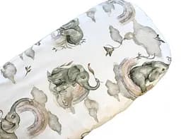 Простынь Moontime хлопковая в коляску "Слоники"