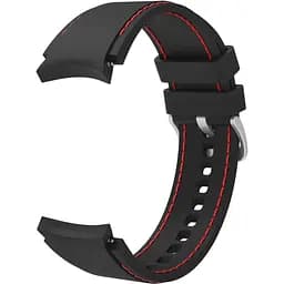 Ремешок для Samsung Galaxy Watch 5 Pro - черно-красный ширина крепления 20мм силикон размер L Watchbands RLine (WB755767)