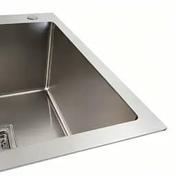 Кухонна мийка Platinum Handmade нержавійка 78x50B R (два отвори ,квадратний сифон 3.0/1.0), Нержавіюча сталь - мініатюра 3
