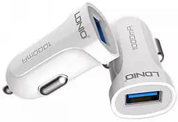 Автомобільний зарядний пристрій LDNIO DL-C17 Car charger 1USB 1A + MicroUsb cable White - мініатюра 3