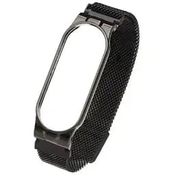 Ремешок Миланская Петля Mi Band 7 Черный (02)