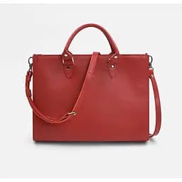 Жіноча шкіряна сумка Fancy A4 червона