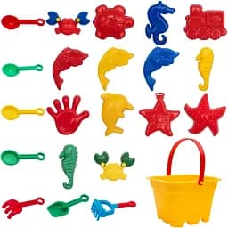 Набір для піску Jiahe Plastic 22 шт. жовтий  (JH002) - мініатюра 2