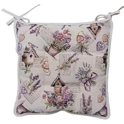 Подушка на стілець Прованс Лавандовий садочок 40х40 см (44352)