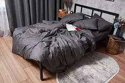 Комплект постільної білизни Moon&Star Satin Stripe Stripe Black Дитячий 110x140 см наволочки 2x50x50 см - мініатюра 5