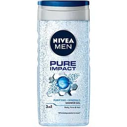 Гель для душу Nivea Men Pure Impact 3 в 1, 250 мл