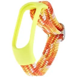 Ремешок Braided Buckle Enhanced Mi Band 3/4/5/6/7 Lime Оранжевый
