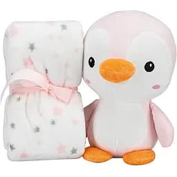 Плед Interbaby Flecce Plush Toy Pinguin Pink 110х80 см рожевий (8100258)