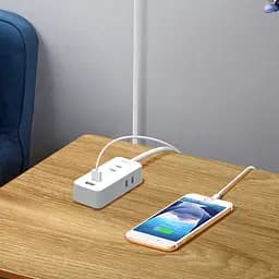 Подовжувач Aigo Power Strip 3 розетки 2 USB 1 m White AC0320 - мініатюра 3