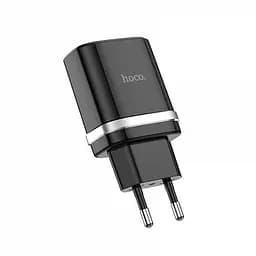 Мережевий зарядний пристрій 1 USB Hoco C12Q Smart QC 3.0 3A Black