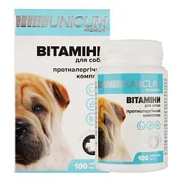 Витамины Unicum Рremium для собак противоаллергический комплекс, 100 таблеток, 100 г (UN-037)