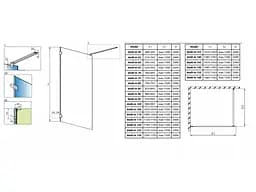 Душова стінка Radaway Essenza Pro White Walk-in 110x200 прозоре скло, білий (10103110-04-01) - мініатюра 7