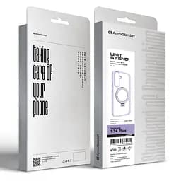 Чехол для Samsung Galaxy S24 Plus 5G (SM-S926), Unit Stand, фиолетовый, MagSafe, противоударный защитный чехол-панель с подставкой, поддержкой магнитных держателей и беспроводной зарядки, защита всего корпуса, силикон + поликарбонат - мініатюра 2