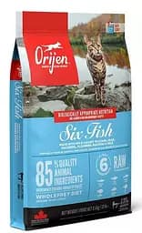 Сухий корм Orijen 6 Fish Cat&Kitten для кішок всіх порід з рибою 5.4 кг (o28154)