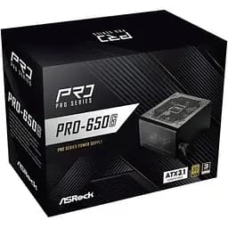БЖ 650W ASRock PRO PRO-650G 120mm, 80+ Gold, Retail (PRO-650G)