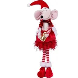 Новогодняя мягкая игрушка Novogod'ko Мышонок Девочка в красном 56 см (974785)