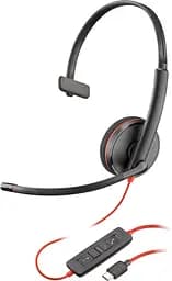 Гарнітура Poly комп'ютерна моно On-ear Blackwire 3210 USB-A USB-C односпрямований чорний (8X214AA) - мініатюра 2