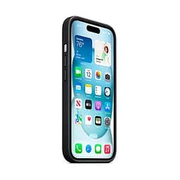 Чехол для Apple iPhone 15 Plus, FineWoven Case with MagSafe, черный, защитная накладка из материала FineWoven, противоударный, для iPhone, защита всего корпуса, поддержка беспроводной зарядки и MagSafe, (ARM71977) - мініатюра 3