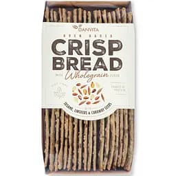 Хлебцы пшеничные хрустящие Danvita с семенами льна, кунжута и тмина 130 г (755144)