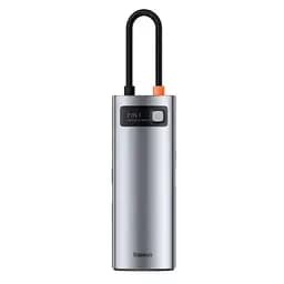 USB-хаб Baseus Metal Gleam Series 7-Port (Type-C to HDXiaomi4K@60Hz*1+USB3.0*3+PD*1+SD/TF*1) B00030708811-00 Grey - мініатюра 3