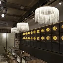 Хромована люстра з ланцюжками Ø 50 см | Арт. SP 07-500 | Line F