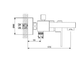 Змішувач для ванни Newarc Cubic 871511N - мініатюра 5