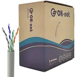 Кабель мережевий OK-Net UTP 305м Cat.6 4х2х0,54 Indoor (КПВ-ВП (250) 4х2х0,54)
