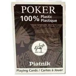 Карты игральные Piatnik 100% Plastic Poker Economy single deck (red) (PT-136214)