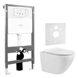 Комплект инсталляция 4 в 1 Volle Master Evo 212010 + унитаз Volle Amaeus M Rimless 13-06-055M с сидением Soft Close, Белый