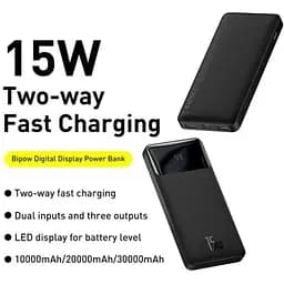 УМБ Baseus Bipow Digital Display Power Bank 20000mAh 15W (PPDML-J01) чорна - мініатюра 9