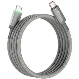 Дата кабель WIWU C084 Maglink Type-C to Type-C 100W 1 м Grey - мініатюра 3