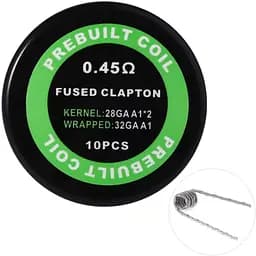 Комплект спіралей PREBUILT Fused Clapton Coil 0.45 10 шт Ом (bs057)