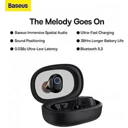 Навушники бездротові Baseus Bowie WM03 BT 5.3 чорні NGTW330401 - мініатюра 8