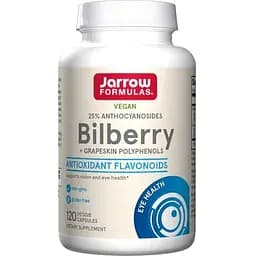 Натуральная добавка Jarrow Formulas Bilberry + Grapeskin Polyphenols 120 вегакапсул