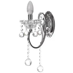 Бра Brille BCL-659W/1 настінне накладне у спальню кришталеве свічка E14 CH