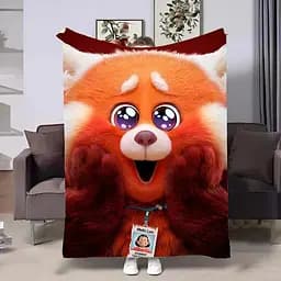 Плед 3D Панда м’який плюшевий подарунковий 160×200 см