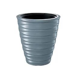 Горщик для квітів Prosperplast Freze круглий з вкладишем світло-сірий 400 x 419 мм (61406-443)
