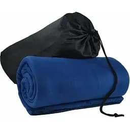 Плед Bergamo Warm флісовий з чохлом 180х150 см темно-синій (202311pl-44)