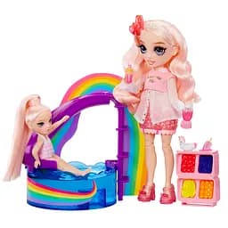 Ігровий набір з лялькою Rainbow High Littles Веселкове свято в басейні з аксесуарами (522249) - мініатюра 7