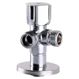 Кран кульовий кутовий подвійний Arco 1/2″х 1/2″х1/2″ A80TWIN CQ4105 000013551 - мініатюра 3