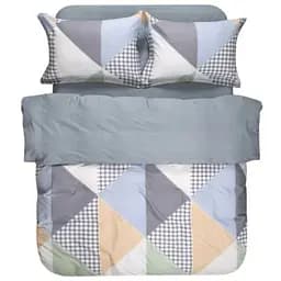 Постільна білизна Lotus Home Elana сатин євро сіра/різнокольорова (svt-2000022346528)