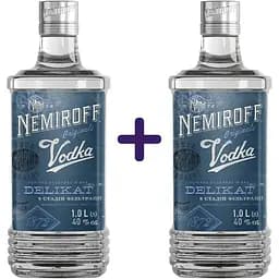 Набір: горілка особлива Nemiroff Originals Делікат м'яка 40% 1 л х 2 шт.