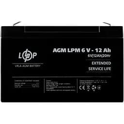 Акумулятор LogicPower AGM 6V (6V/12Ah/72Wh) (4159) [109170]