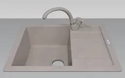Кухонна мийка Adamant ANILA terra 645x495x200 мм, з крилом 64,5 см - мініатюра 2